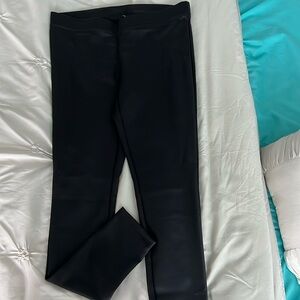 EXPRESS black faux leather leggings for women in size medium